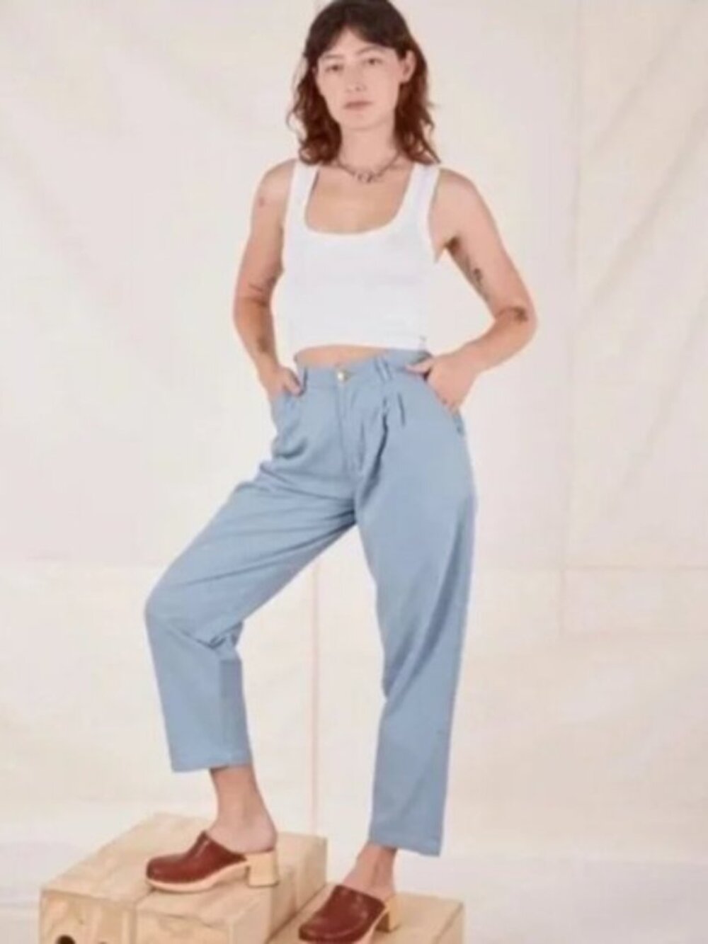 1x Big Bud Press Trouser Pants in Light Blue